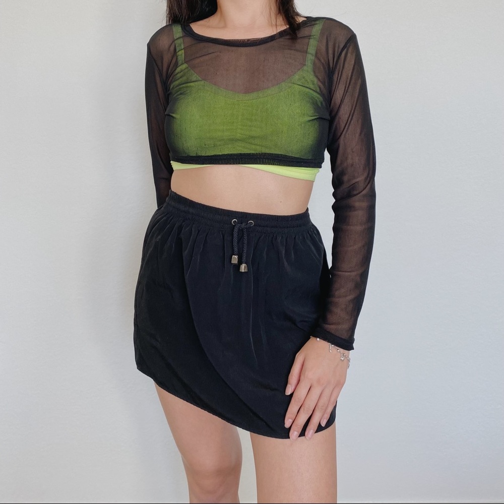 Black Drawstring Skirt